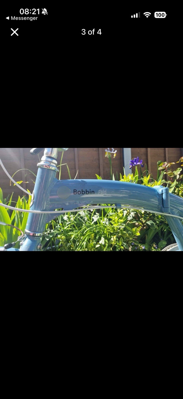 Bobbin Fold 20in Blue Folding Bike 1 Speed Mudguards Rear Rack Kickstand