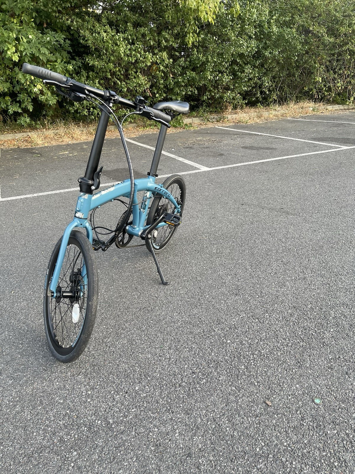 Carrera Intercity Disc 8-Speed Folding Bike.  Edition Matte Teal Blue 20inch