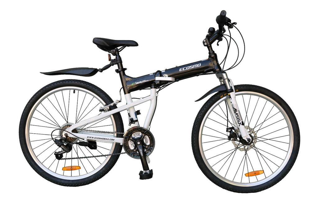ECOSMO 26" Alloy Folding Mountain MTB bike,21 SP Shimano, Front Disc  -26AF18BL