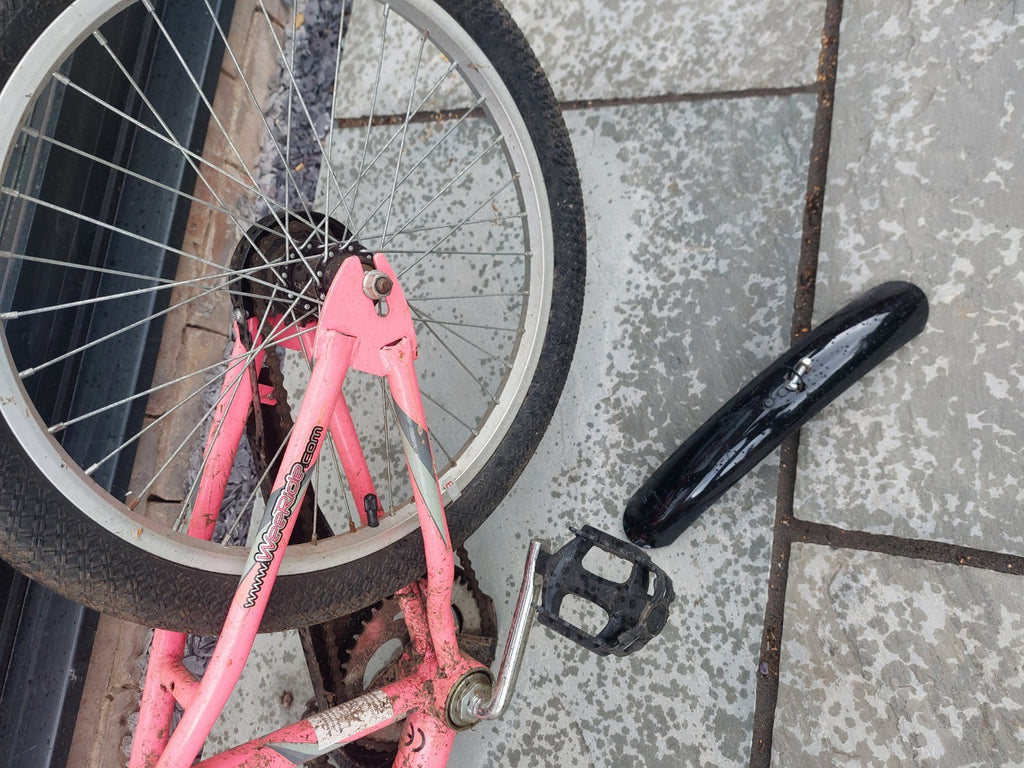 Weeride Co-Pilot 20in Kids Bike Pink 1-Speed Steel BMX Bars Folding Reflectors