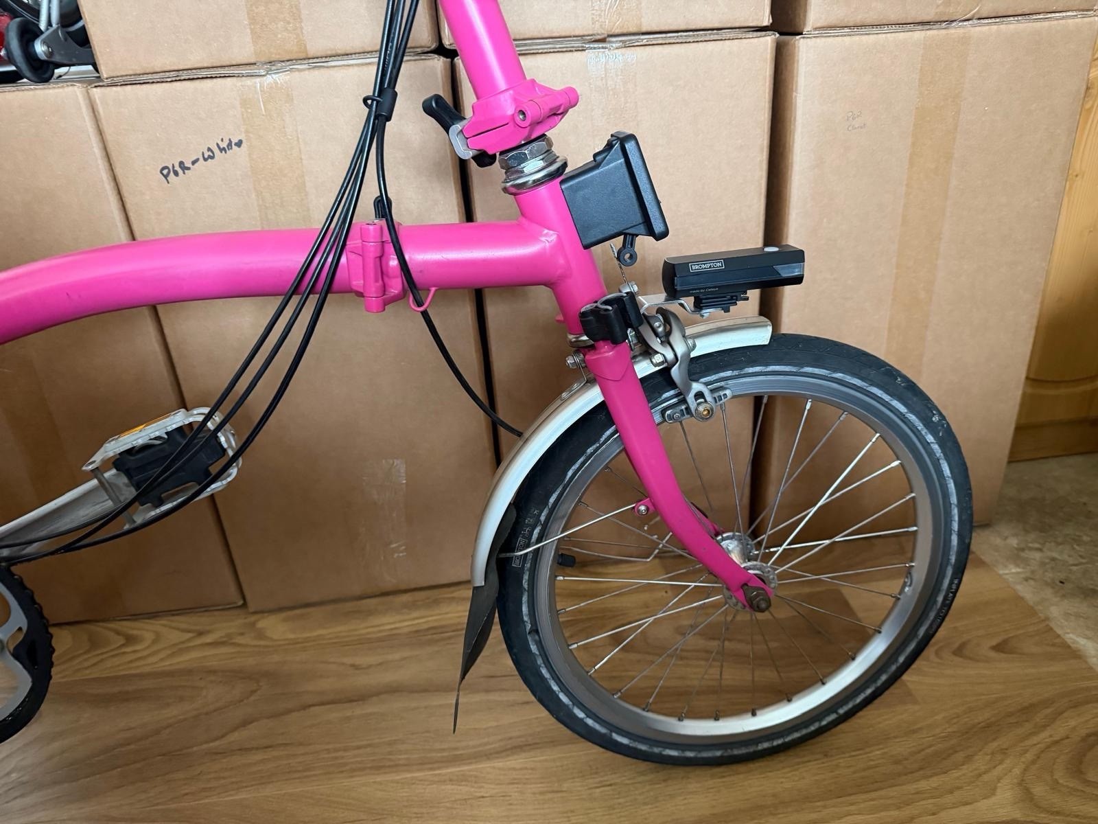 Brompton S6L folding bicycle Pink