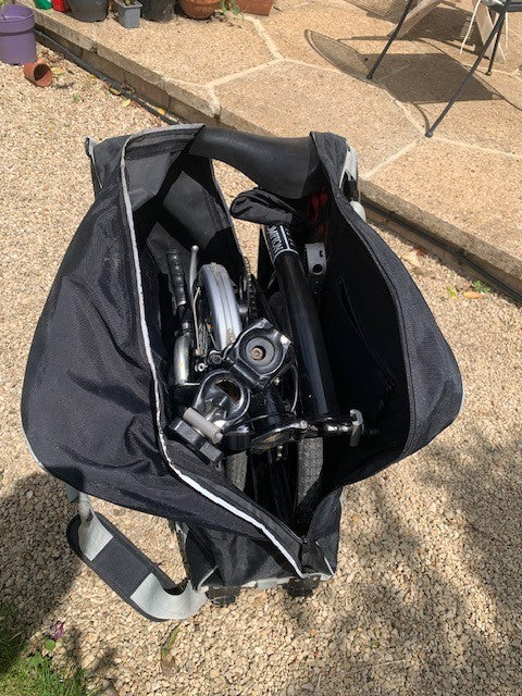 Classic 3-speed Brompton fold up bike with travel bag - great condition