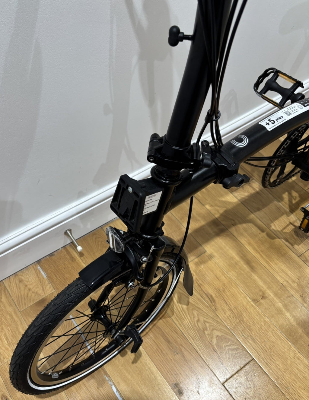 Brompton C Line 6 Speed 2023 Mid Handlebar Folding Bike - Matt Black Used Twice