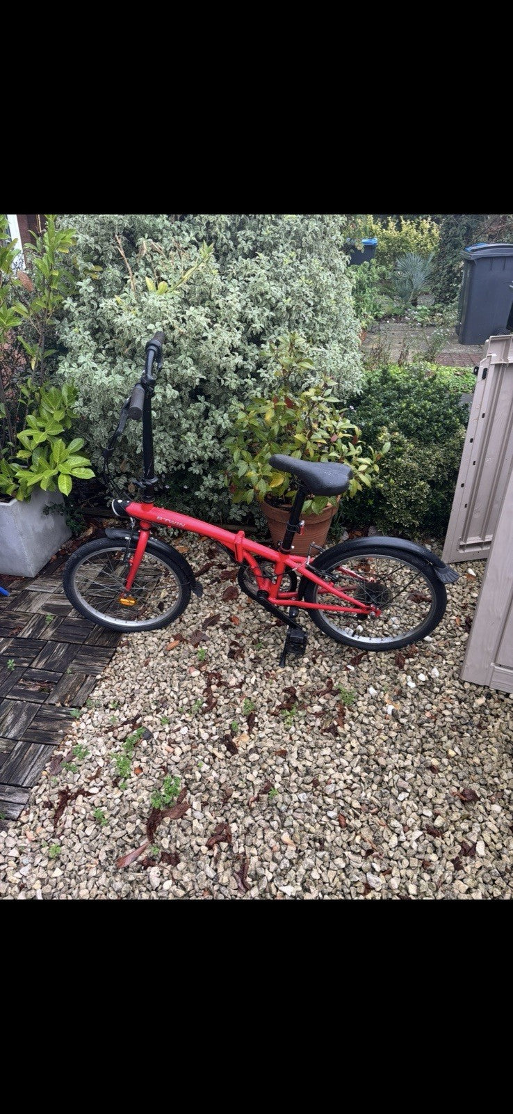 Folding Bike Red – Decathlon BTWIN Tilt 120 – Commuting - 6 speed