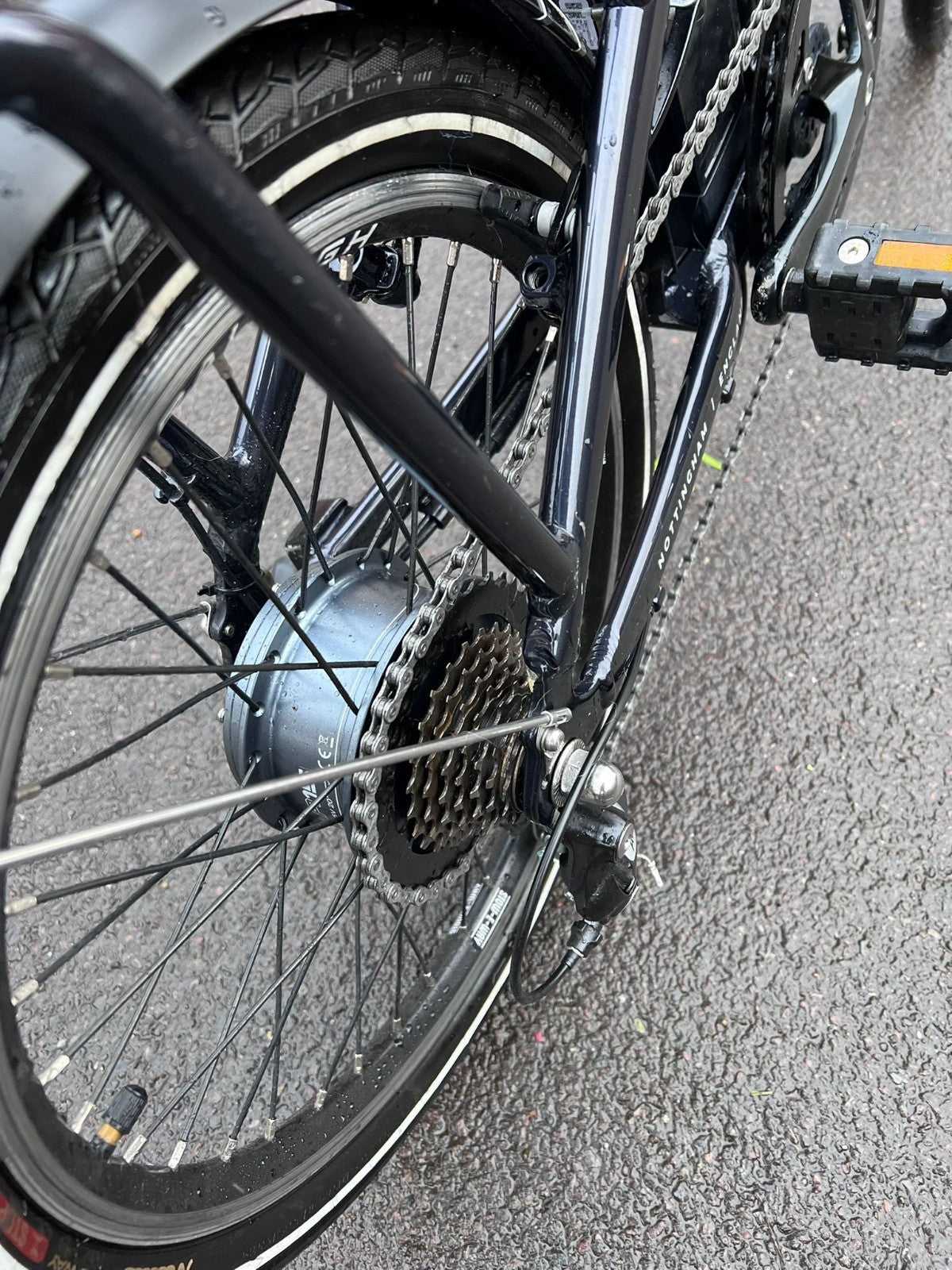 Raleigh Stow-E-Way Folding Bike In Dark Blue Designed to be packed away