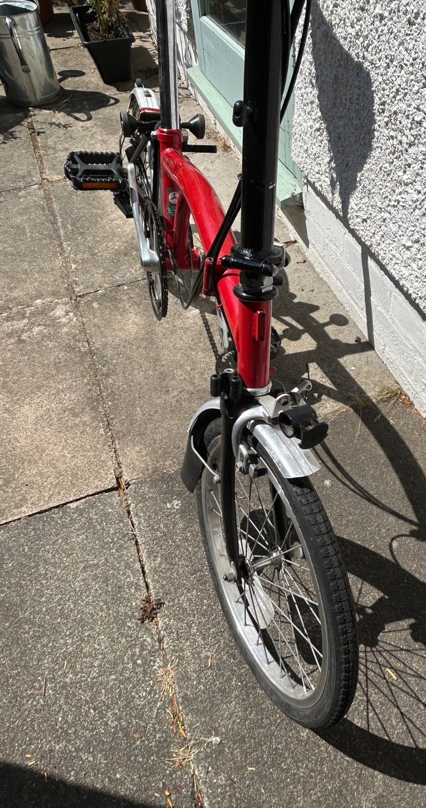 Brompton Folding Bike T5  Frame number 12616  colour red 1993