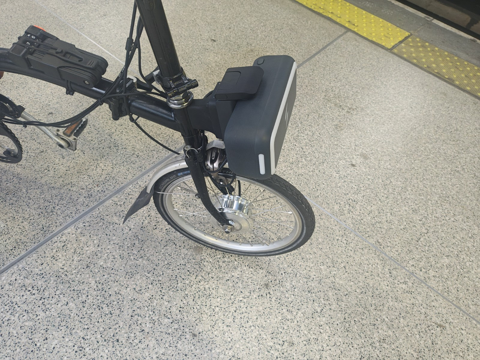 Brompton C Line Folding Bicycle Fitted With Swytch Max