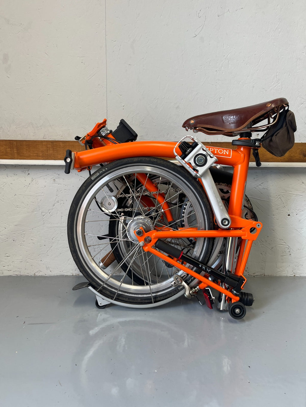Brompton folding bike 3 speed C Line Orange