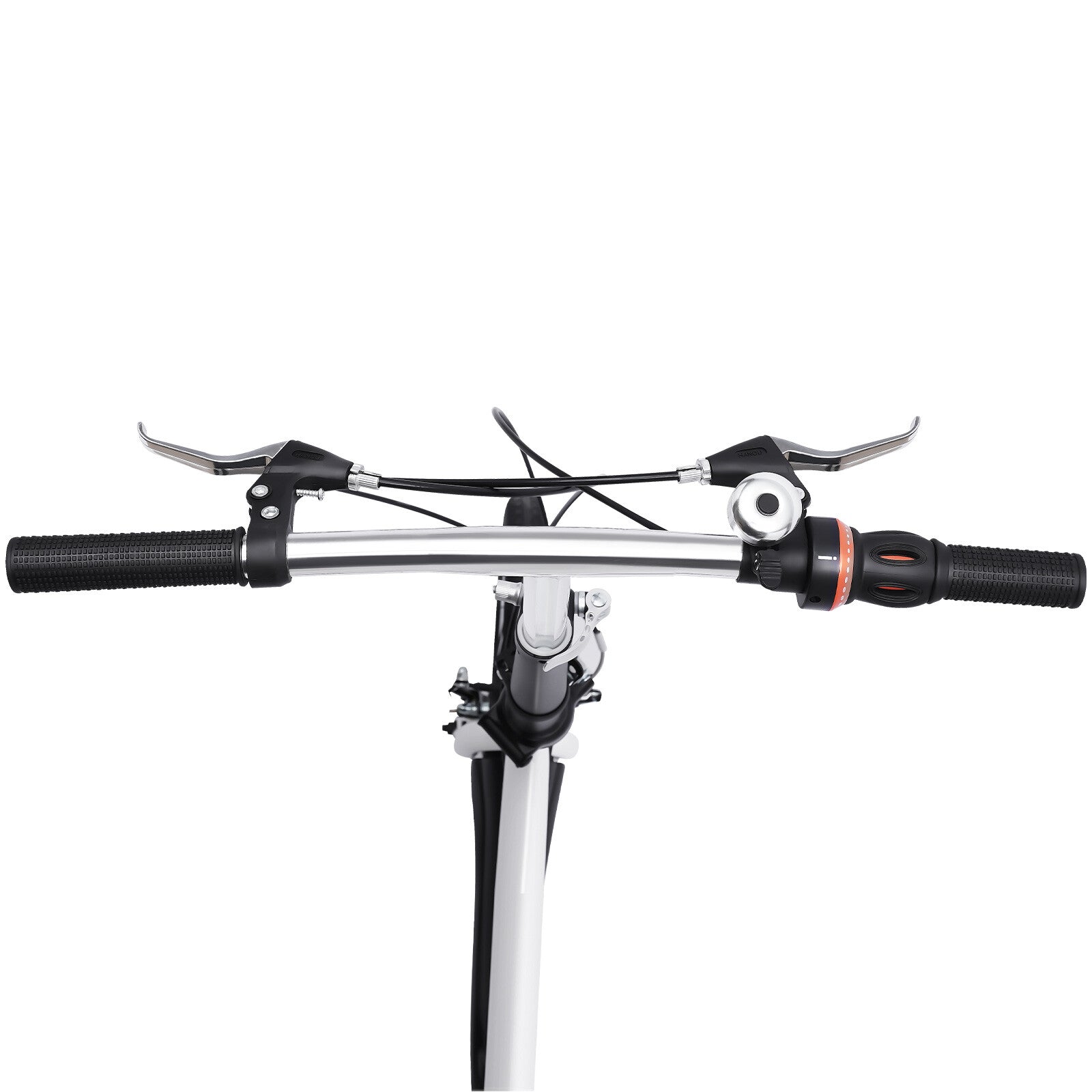 White Folding Bike Foldable City Bike for Adult 20" Commute Bicycle 6 Speed Gear