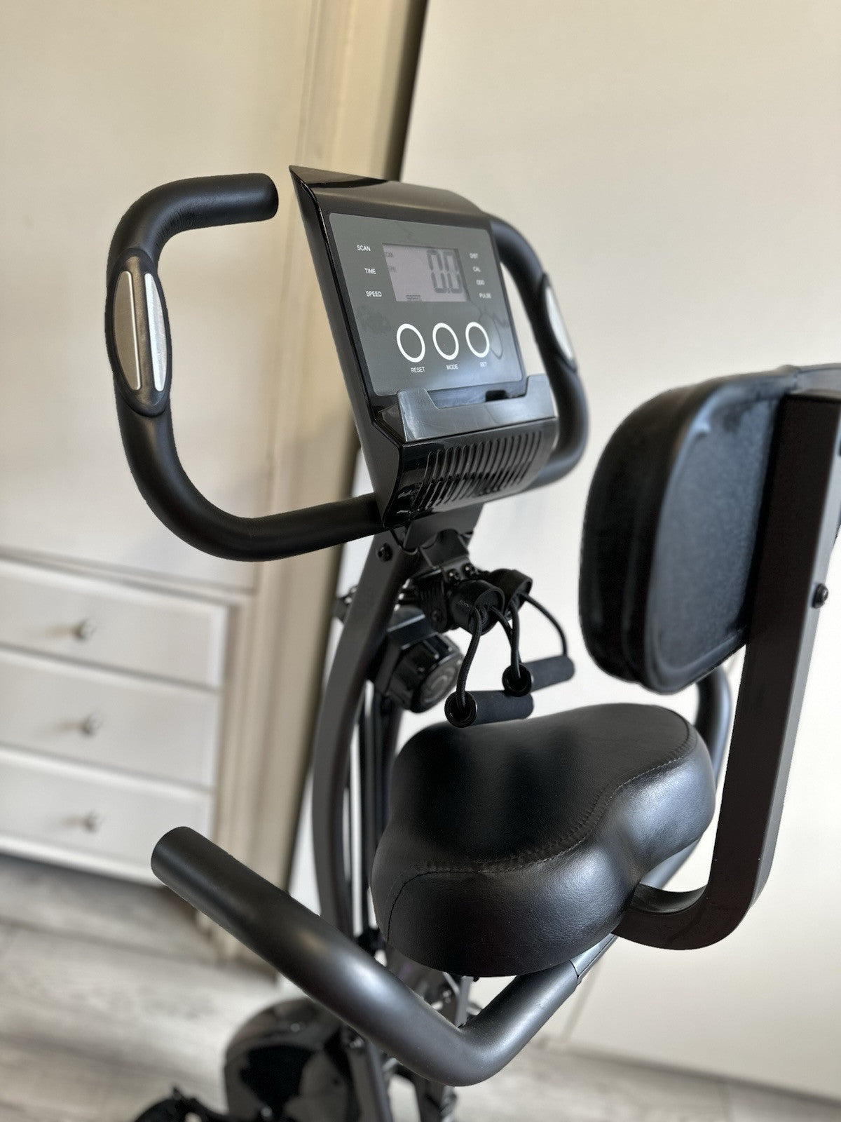 Slim Cycle foldable exercise bike worth over £200. Compact and sturdy