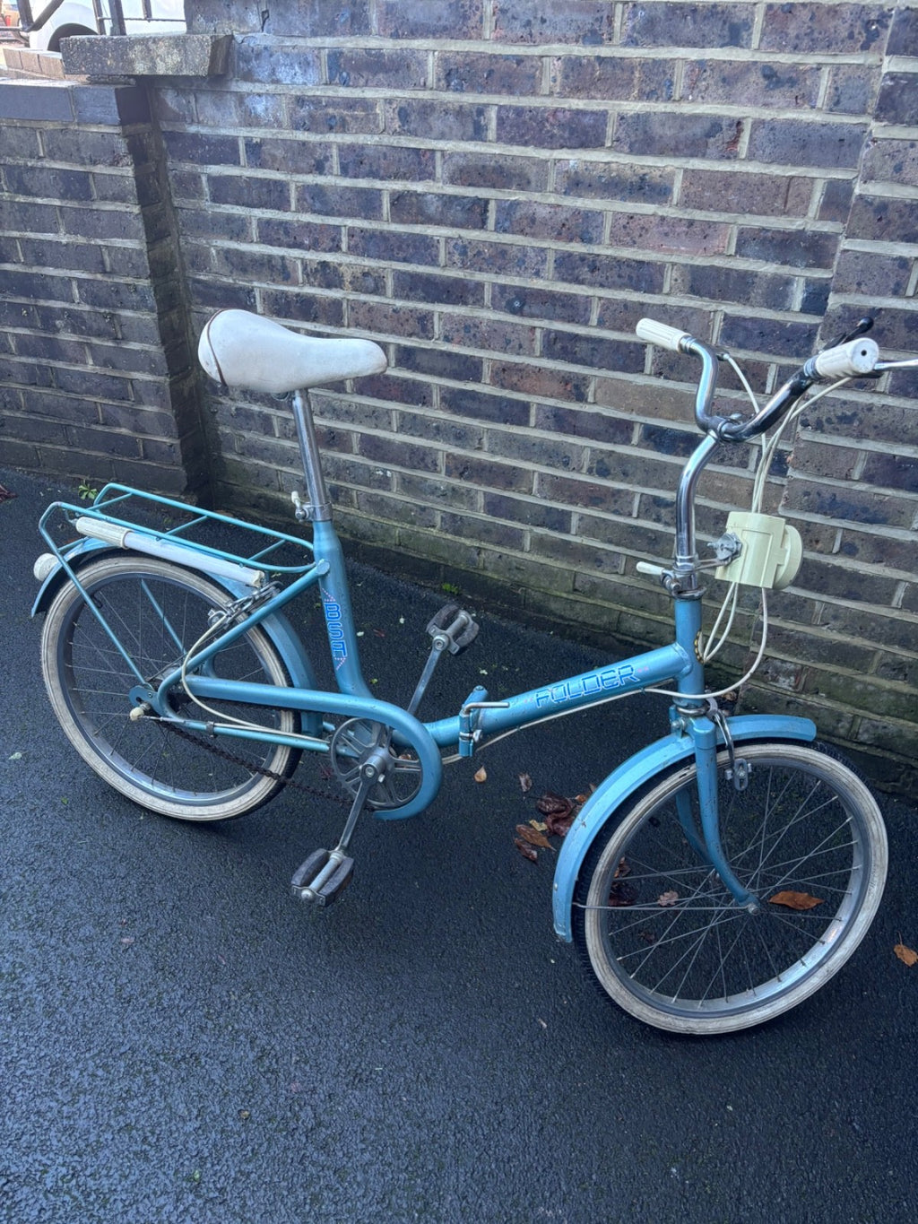BSA folding bike, used, circa 1960/70, blue