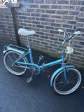 BSA folding bike, used, circa 1960/70, blue