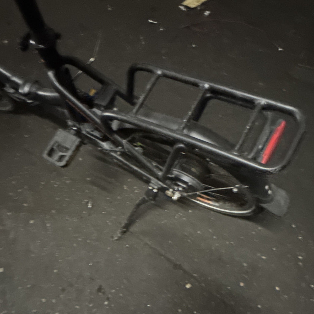 Raleigh Folding Bike Black 20 in Wheels M Frame V-Brakes Flat Bar Adj Seat