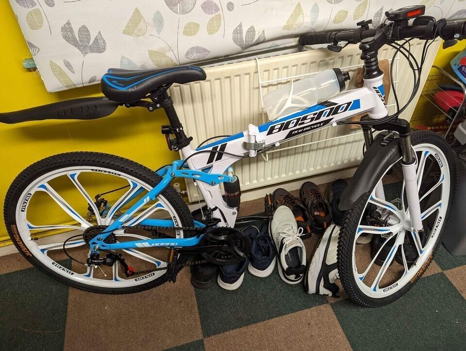 ZKHD Bosno full suspension mountain bike. folding bicycle 26in wheel unisex bike - Folding Bikes 4U