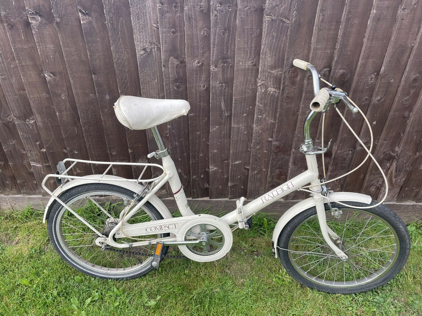 vintage Raleigh Compact folding bike  White - Folding Bikes 4U