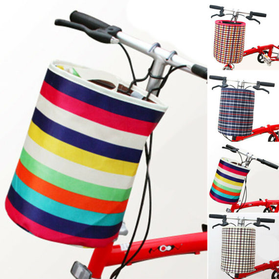 Outdoor Folding Bicycle Bike Basket, Front Handlebar Cycling Pet Bike Basket