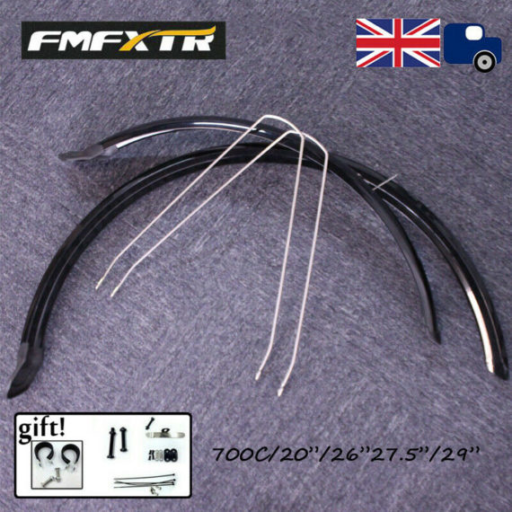 FMFXTR MTB/Road/Folding Bike 1Pair Fender Set Flexible PVC Front&Rear Mudguards