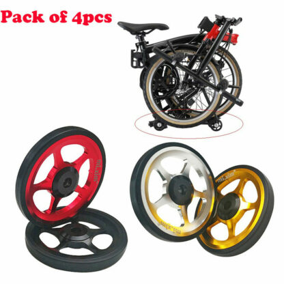4Pcs Folding Bike Easy Wheel 6cm Bike Transport EZ Wheels Wheel for Brompton