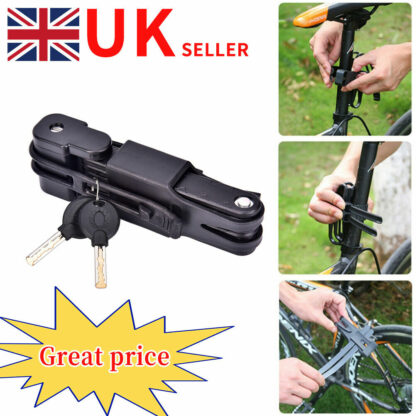 Folding Bicycle Cable Lock  Anti-theft Lock Riding Security Equipment UK STOCK