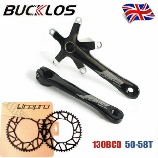 BUCKLOS 130BCD Crank 50-58T Chainring Road Folding Bike Narrow Wide Chainring UK