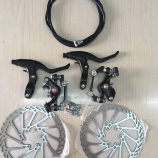 MTB Bike Disc Brake Front Rear Rotor Brake Kit For Folding Bicycles Cable Shift