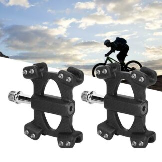 1Pair 3K Matte Carbon Fiber MTB Bearing Pedal Road Folding Bicycle Cycling Equip