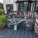   Bicycle  foldable.  Silver.  Adult. Used about three times by brother in law. – Folding Bikes 4U
