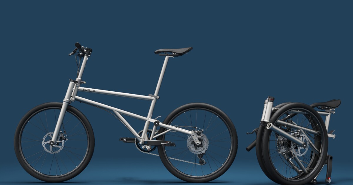 Helix titanium folding bike now sports a laser-cut, robo-TIG-welded frame - New Atlas