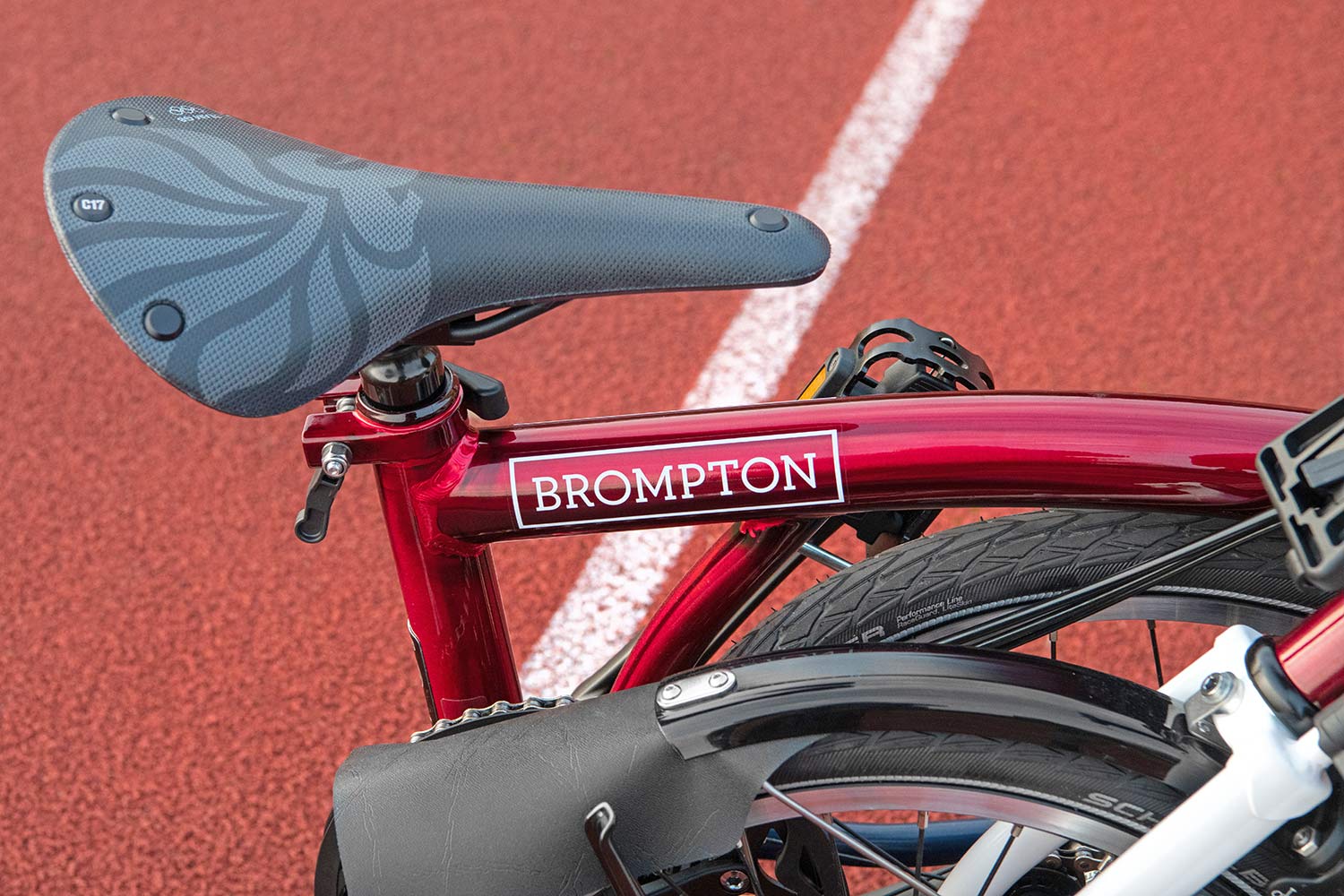 Brompton x Team GB folding bike, Tokyo 2020 Olympic limited edition, folded detail