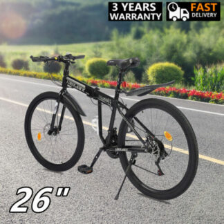 26" Folding Bike Bicycle MTB Mountain Bike Full Suspension Bike w/ Disc Brake UK - Folding Bikes 4U