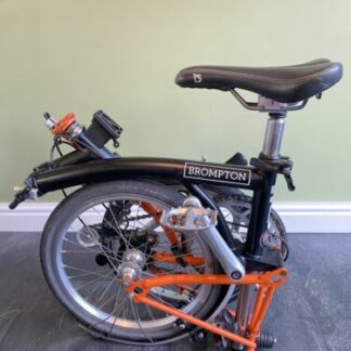 Brompton  Folding Bike  Single Speed Orange ￼
