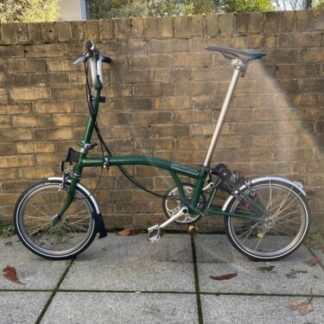 Brompton Green Folding Bike M-Type Handlebar & Extended Seatpost Brooks Saddle