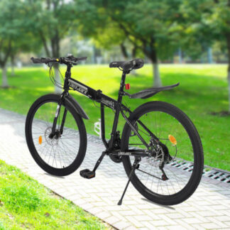 26" Adult Foldable Bicycle 21 Speed Disc Brake Mountainbike Adjustable City Bike - Folding Bikes 4U