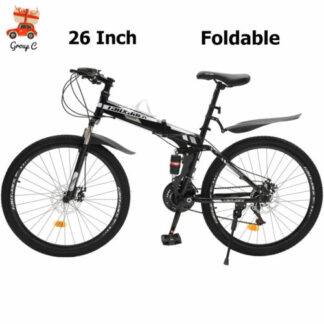 26 Inch Folding Mountain Bike 21-Speed Transmission Foldable Mountain Bicycle - Folding Bikes 4U