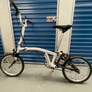 Nearly New Brompton A-Line Folding Bicycle in White - Pickup or Delivery