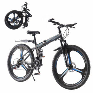 27.5" Mountain Bike,21 Speed  Full Suspension Folding Bike Disc Brakes Bicycle - Folding Bikes 4U