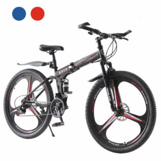 27.5 inch Wheels Mountain Bike 21 Speed Full Suspension Bicycle Folding Cycling - Folding Bikes 4U