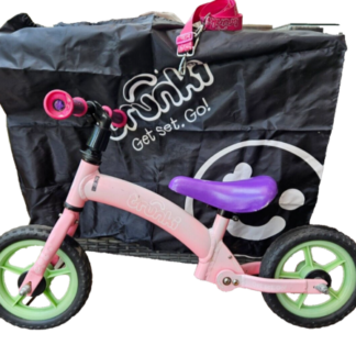 Trunki Fold Up Balance Bike With Carry bag and  Strap Pink Great first Bike - Folding Bikes 4U