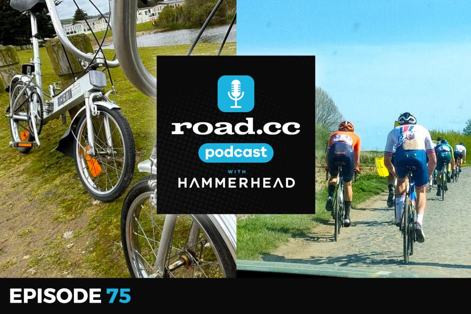 A history of folding bikes with Mark Bickerton (and the story behind THAT very 80s TV ad) plus tales from Paris-Roubaix on the road.cc Podcast