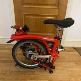 2019 Brompton M3L Folding Bicycle, 3 Speed, Red, Excellent Condition