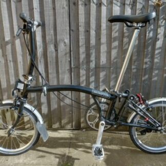 Brompton S2L Black with Bag, 2017, New Schwalbe Tyres, Excellent Condition
