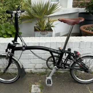 Brompton Folding S3L In Black With A B17 Pre Softened Leather Brooks Saddle