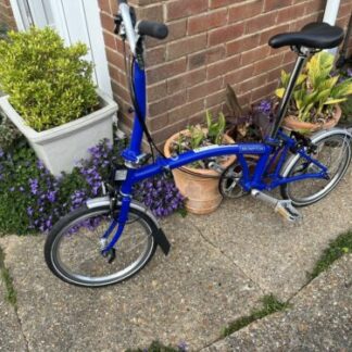 Brompton M3L C-Line Utility Folding Bike In Piccadilly Blue