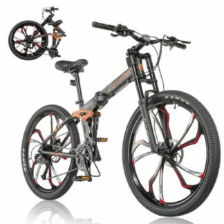 Cyrusher Mountain Bike 27 Speed Shimano Shifter Full Suspension Folding Bicycle - Folding Bikes 4U