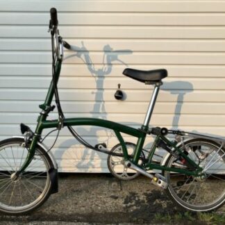 Vintage Green Brompton Folding Bike Torpedo 3 Speed Excellent Condition
