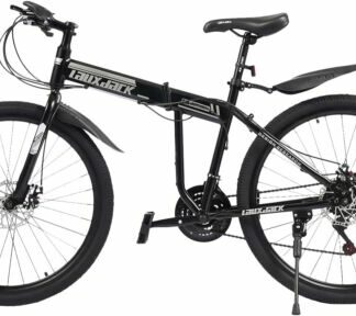 26 inch 21 Speeds Folding Mountain Road Bicycle Double Disc Brakes Lockable Fork - Folding Bikes 4U