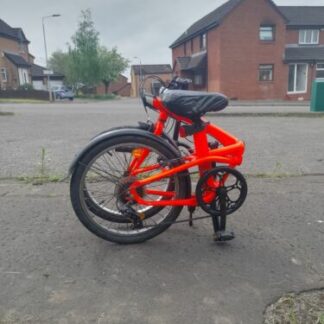 BTwin Tilt 500 Folding Bike - 20 Inch Wheels - Orange - Excellent Condition - Folding Bikes 4U