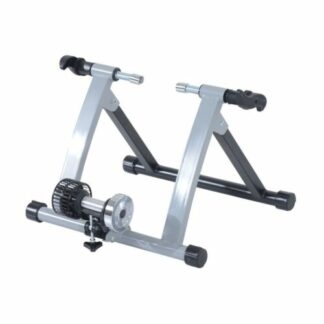 Indoor Bicycle Bike Trainer Metal Silver 54.5cmx47.2cmx39.1cm Foldable Frame - Folding Bikes 4U