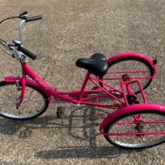 Jorvik Pink Adult Pedal 6 Gears Folding Tricycle Trike Great Condition Used Once - Folding Bikes 4U