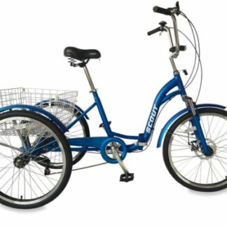SCOUT® tricycle, adults folding tricycle, 6-speed shimano gears, disc brakes, UK - Folding Bikes 4U